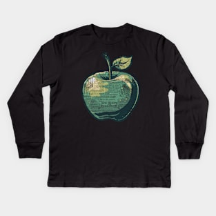 Vintage Apple Health Kids Long Sleeve T-Shirt